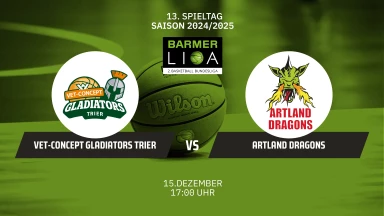 ReUpload - ProA: VET-CONCEPT Gladiators Trier vs. Artland Dragons