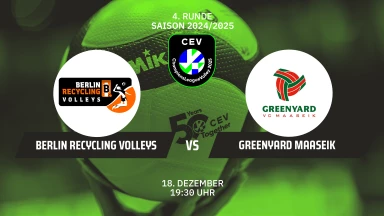 CL Männer: BERLIN Recycling Volleys vs. Greenyard MAASEIK | Highlights