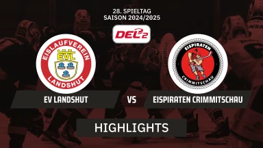 DEL2: EV Landshut vs. Eispiraten Crimmitschau I Highlights