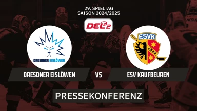 DEL2: Dresdner Eislöwen vs. ESV Kaufbeuren I Pressekonferenz