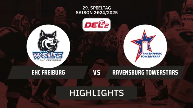 DEL2: EHC Freiburg vs. Ravensburg Towerstars | Highlights