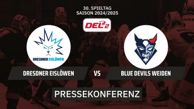 DEL2: Dresdner Eislöwen vs. Blue Devis Weiden I Pressekonferenz