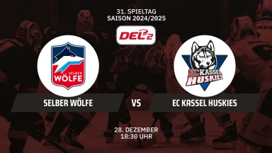 DEL2: Selber Wölfe vs. EC Kassel Huskies