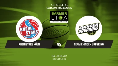 ProB Süd: RheinStars Köln vs. TEAM EHINGEN URSPRING