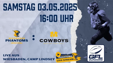 GFLJ U20 Wiesbaden Phantoms vs. Munich Cowboys