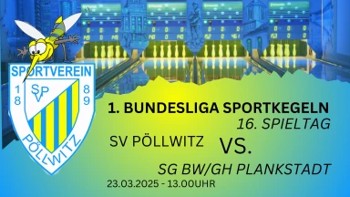 1. Bundesliga 120 Frauen: SV Pöllwitz - SG Plankstadt