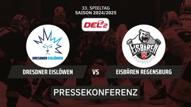 DEL2: Dresdner Eislöwen vs. Eisbären Regensburg I Pressekonferenz