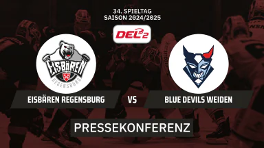 DEL2: Eisbären Regensburg vs. Blue Devils Weiden I Pressekonferenz