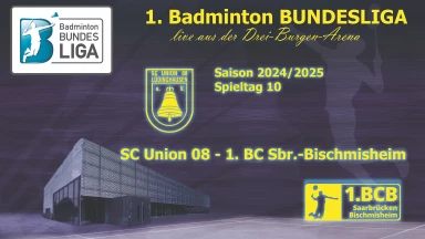 1. Badminton BL: SC Union 08 Lüdinghausen - 1. BC Sbr.-Bischmisheim - Court 1
