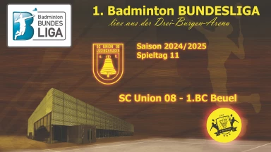 1. Badminton BL: SC Union 08 Lüdinghausen - 1. BC Beuel - Court 2