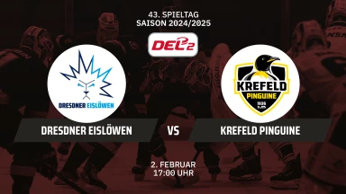 DEL2:  Dresdner Eislöwen vs Krefeld Pinguine