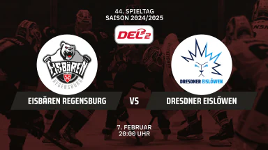 DEL2:  Eisbären Regensburg vs. Dresdner Eislöwen