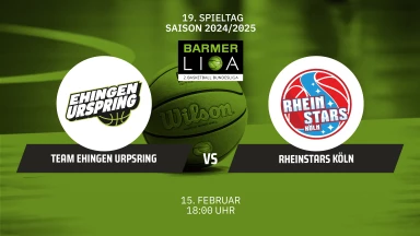 ProB Süd: TEAM EHINGEN URSPRING vs. Rheinstars Köln
