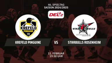 DEL2: Krefeld Pinguine vs. Starbulls Rosenheim