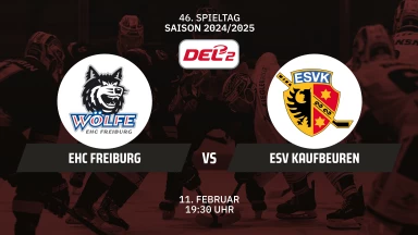 DEL2: EHC Freiburg vs. ESV Kaufbeuren