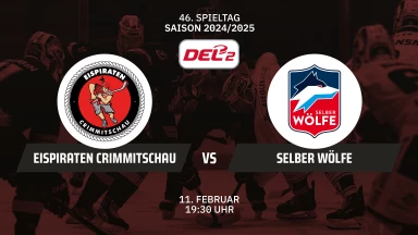 DEL2: Eispiraten Crimmitschau vs. Selber Wölfe