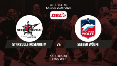DEL2: Starbulls Rosenheim vs Selber Wölfe