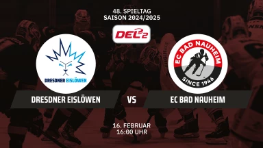 DEL2: Dresdner Eislöwen vs EC Bad Nauheim