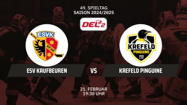 DEL2: ESV Kaufbeuren vs. Krefeld Pinguine