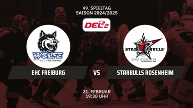 DEL2:  EHC Freiburg vs. Starbulls Rosenheim