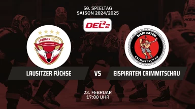 DEL2: Lausitzer Füchse vs Eispiraten Crimmitschau