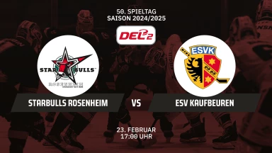 DEL2: Starbulls Rosenheim vs ESV Kaufbeuren