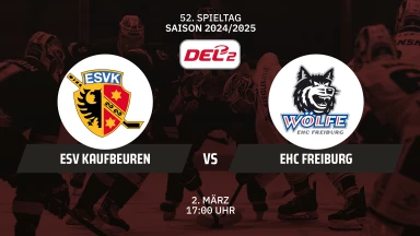 DEL2: ESV Kaufbeuren vs. EHC Freiburg
