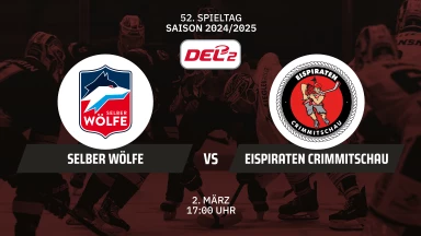 DEL2: Selber Wölfe vs. Eispiraten Crimmitschau