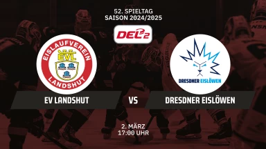 DEL2: EV Landshut vs. Dresdner Eislöwen