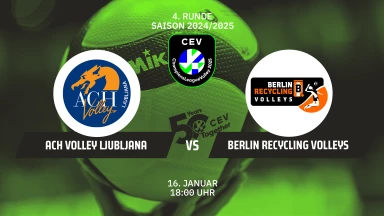 CL Männer: ACH Volley LJUBLJANA vs. BERLIN Recycling Volleys | Highlights