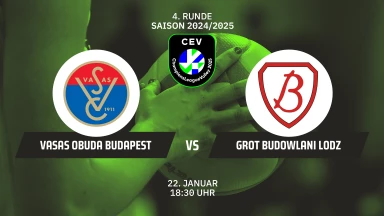 CL Frauen: Vasas Óbuda BUDAPEST vs. PGE Grot Budowlani ŁÓDŹ