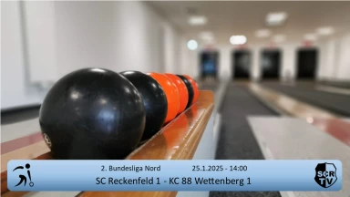 SC Reckenfeld 1 vs. KC 88 Wettenberg 1 - 2. Bundesliga Kegeln (Schere)