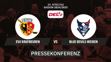 DEL2: ESV Kaufbeuren vs. Blue Devils Weiden I Pressekonferenz