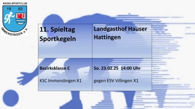 Bezirksklasse: KSC Immendingen X1 - ESV Villingen X1