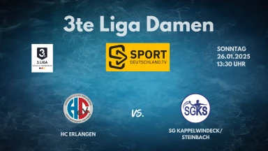 3. Liga Frauen: Staffel Süd: HC Erlangen vs. SG Kappelwindeck/ Steinbach