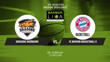 ProB Süd: Dragons Rhöndorf vs. FC Bayern Basketball II