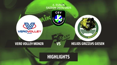 CL Männer: Mint Vero Volley MONZA vs. Helios Grizzlys GIESEN I Highlights