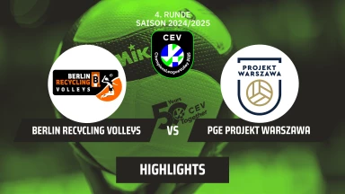 CL Männer: BERLIN Recycling Volleys vs. PGE Projekt WARSZAWA I Highlights