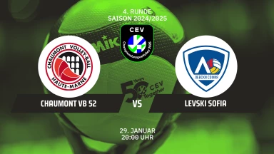 CL Männer: CHAUMONT VB 52 vs. Levski SOFIA