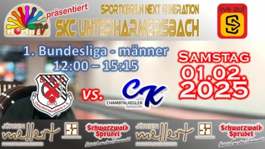 1. Bundesliga Männer : SKC Unterharmersbach I - SKK Chambtalkegler Raindorf I