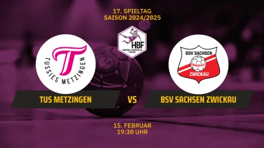 HBF: TuS Metzingen vs. BSV Sachsen Zwickau