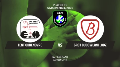 CL Frauen: Tent Obrenovac vs. PGE Grot Bodowlani ŁÓDŹ