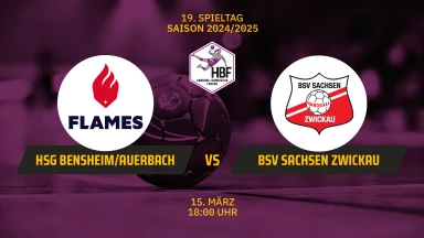 HBF: HSG Bensheim/Auerbach vs. BSV Sachsen Zwickau