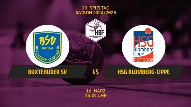 HBF: Buxtehuder SV vs. HSG Blomberg-Lippe
