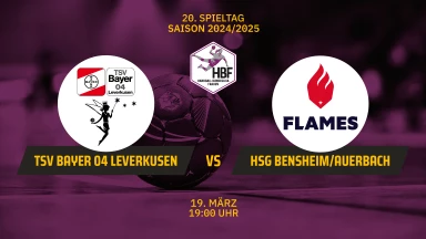 HBF: TSV Bayer 04 Leverkusen vs. HSG Bensheim/Auerbach