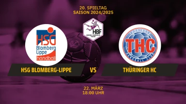 FOR FREE - HBF: HSG Blomberg-Lippe vs. Thüringer HC