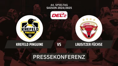 DEL2:  Krefeld Pinguine vs. Lausitzer Füchse I Pressekonferenz