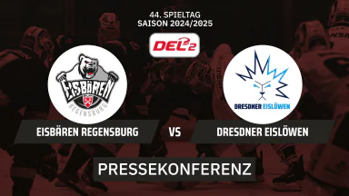 DEL2:  Eisbären Regensburg vs. Dresdner Eislöwen I Pressekonferenz