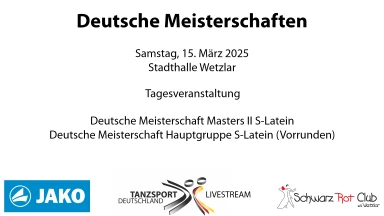 Deutsche Meisterschaften am 15.03.2025 in Wetzlar - Tagesveranstaltung