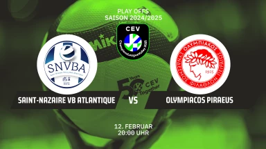 CL Männer: SAINT-NAZAIRE VB Atlantique vs. Olympiacos Piraeus